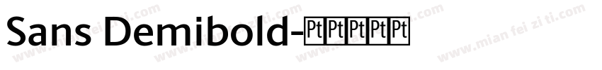 Sans Demibold字体转换